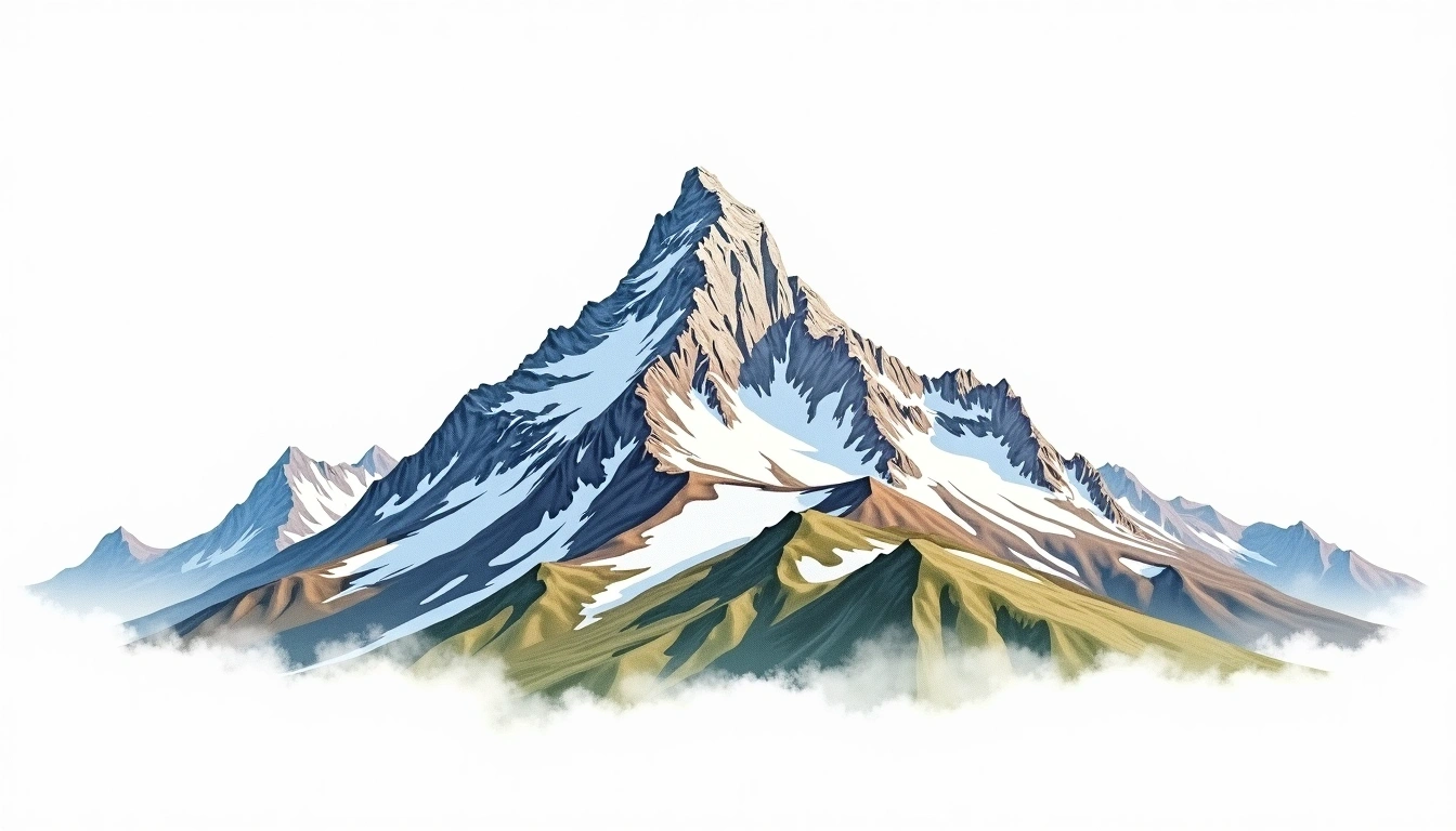 Mount Elias (AK) — 4,025m — United States — watercolor illustration