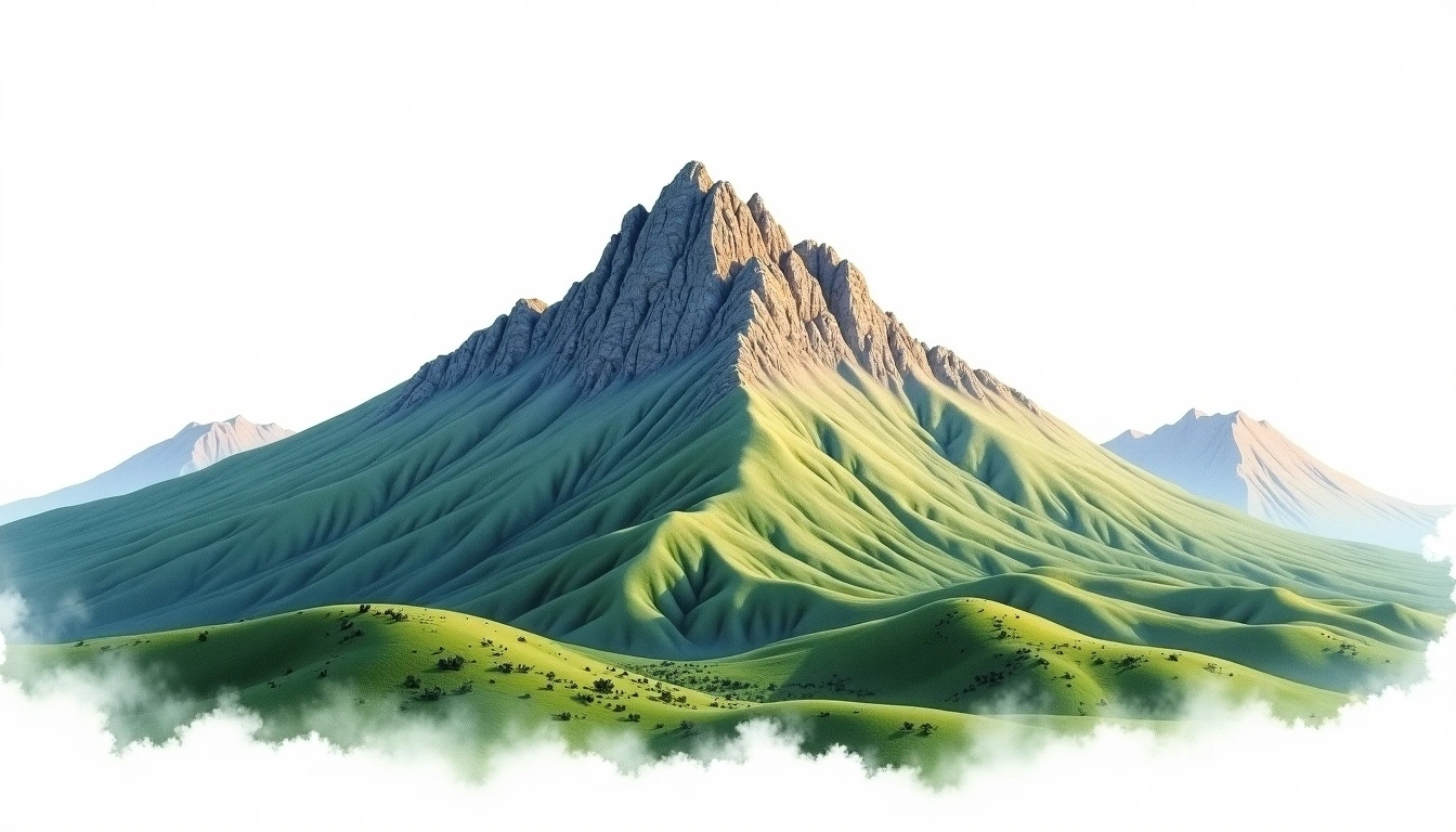 Mount Erymanthos — 2,224m — Greece — watercolor illustration