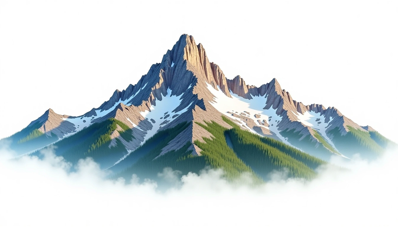 Mount Fernow — 2,821m — United States — watercolor illustration