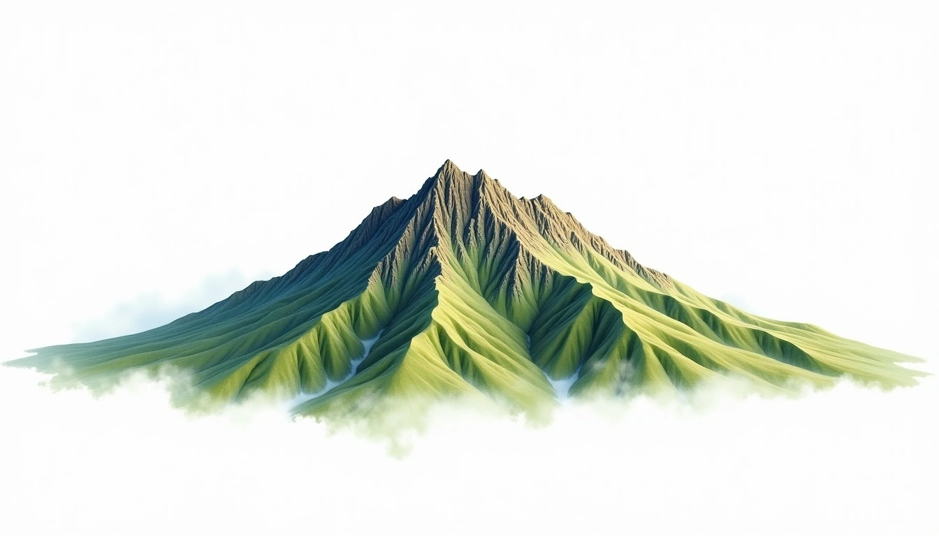 Mount Flume — 1,328m — United States — watercolor illustration