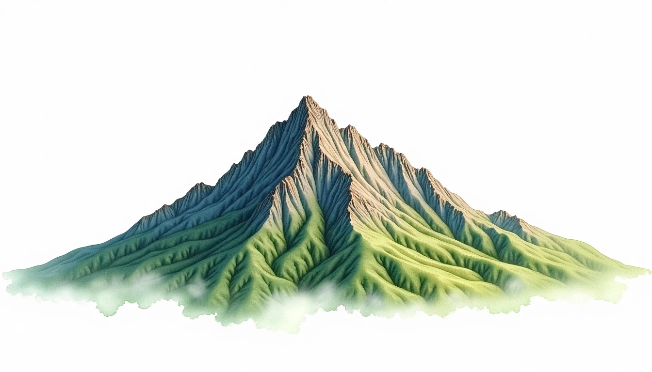 Mount Garfield — 1,377m — United States — watercolor illustration