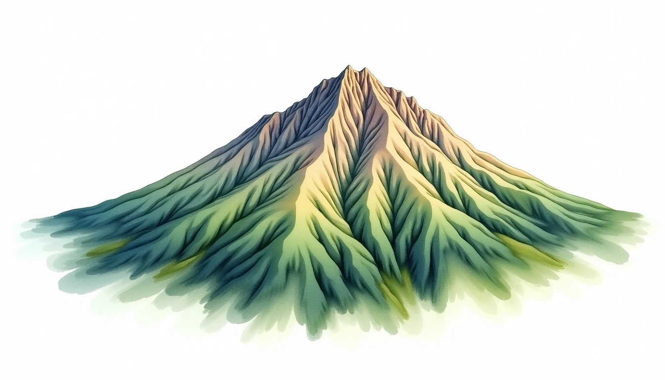 Mount Goode — 2,670m — United States — watercolor illustration