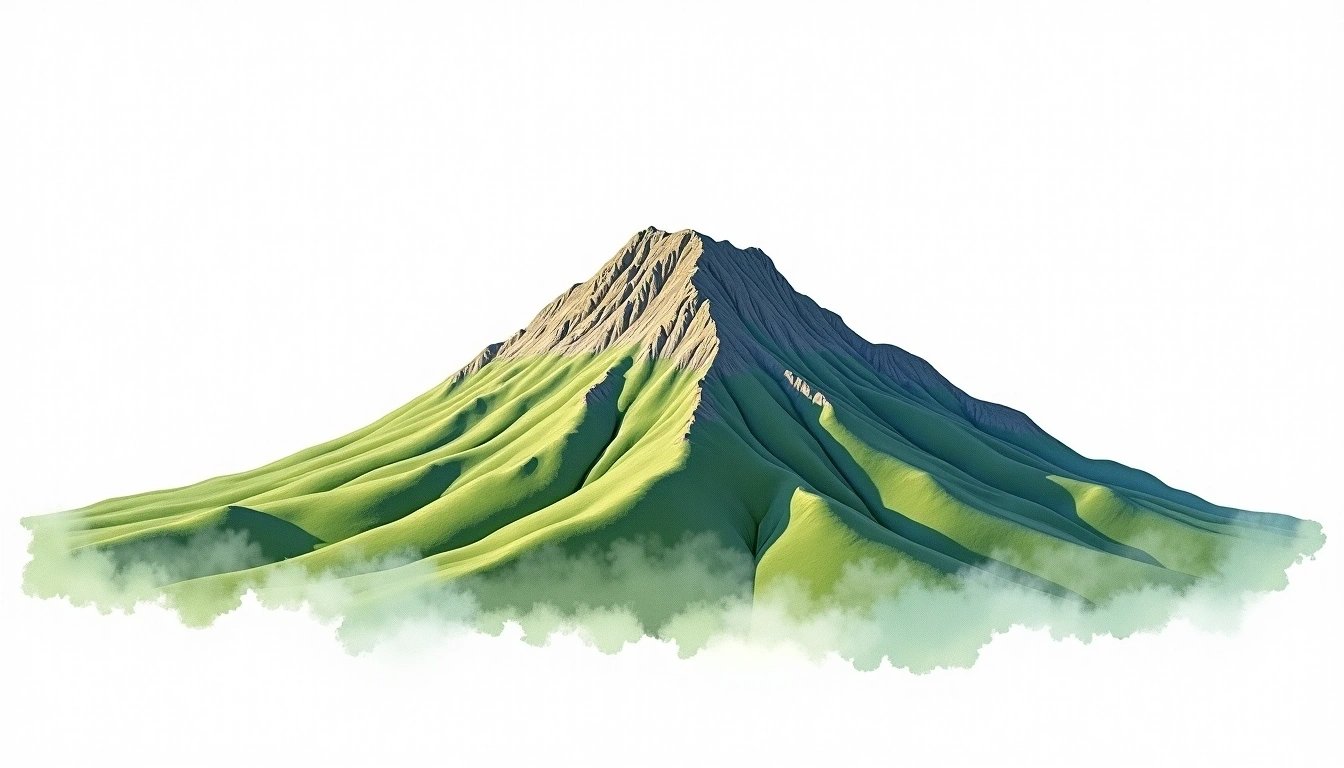 Mount Greylock — 1,064m — United States — watercolor illustration