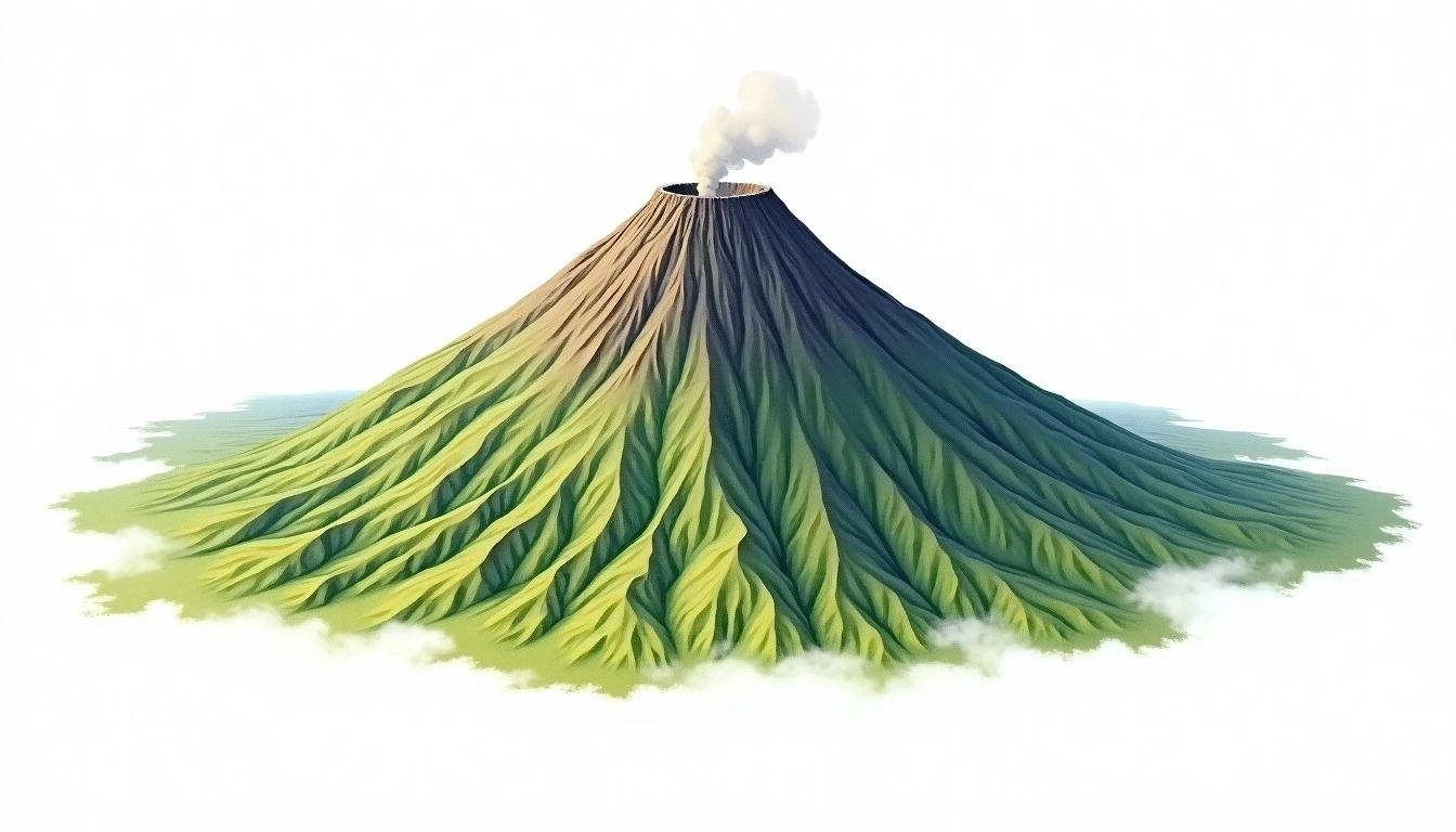 Mount Guna — 4,231m — Ethiopia — watercolor illustration