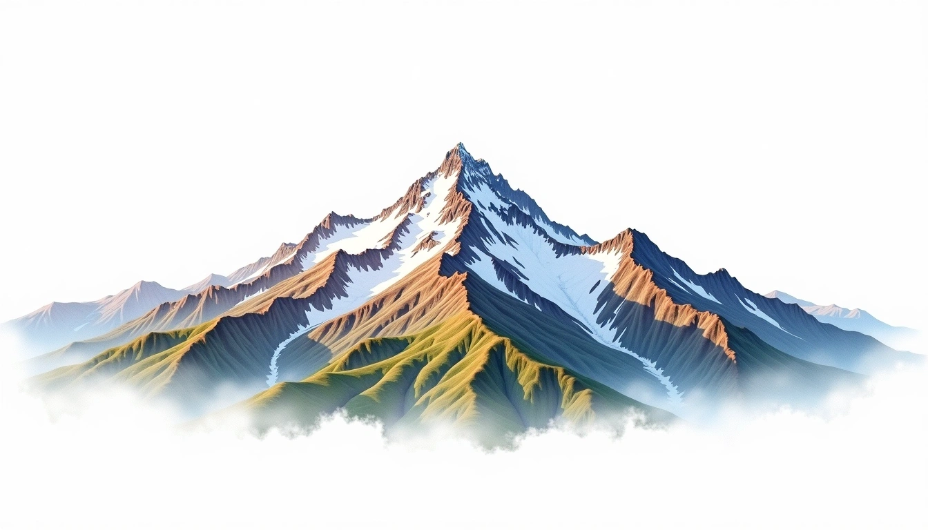 Mount Hope (CO) — 4,268m — United States — watercolor illustration