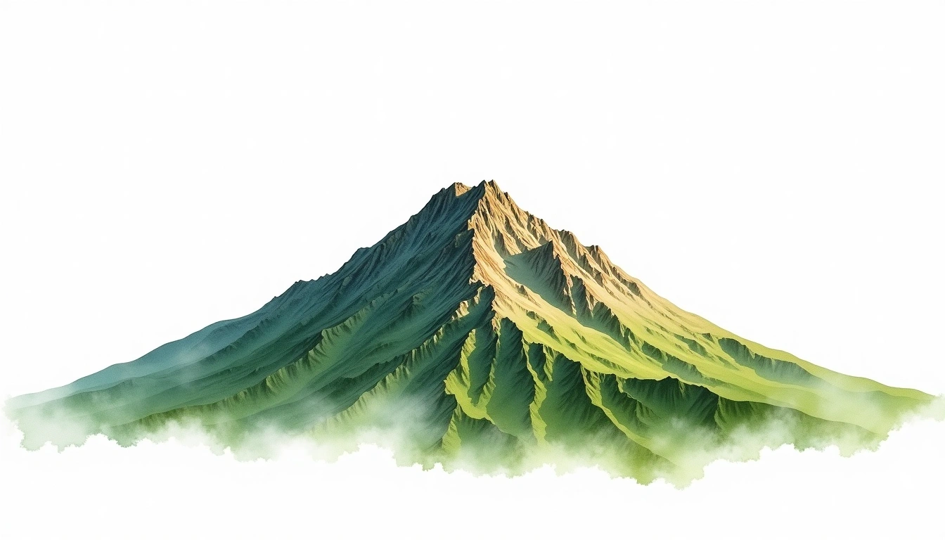 Mount Liberty — 1,310m — United States — watercolor illustration
