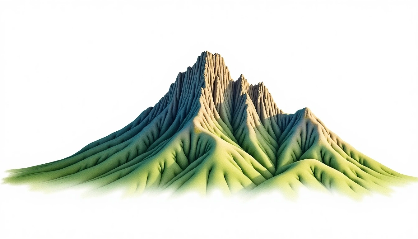 Mount Lofty — 727m — Australia — watercolor illustration