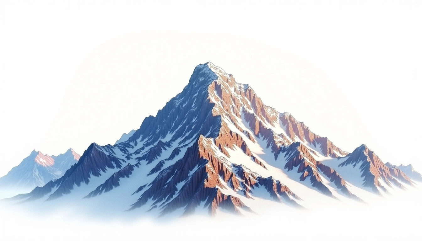 Mount Logan (WA) — 2,745m — United States — watercolor illustration