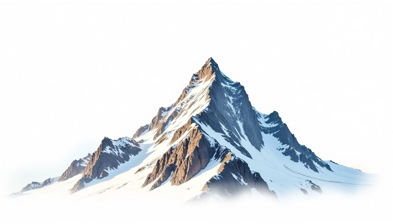 Mount Logan — 5,959m — Canada — watercolor illustration