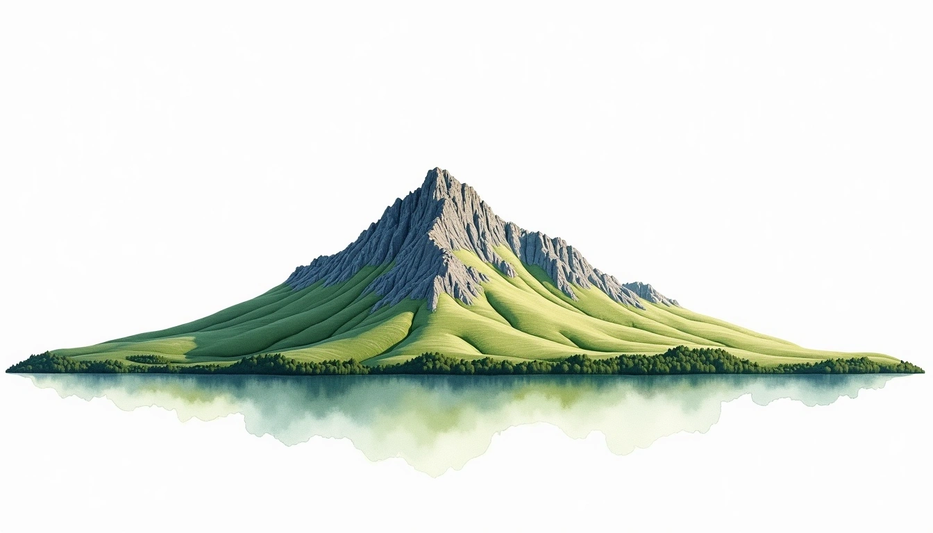 Mount Mansfield — 1,339m — United States — watercolor illustration