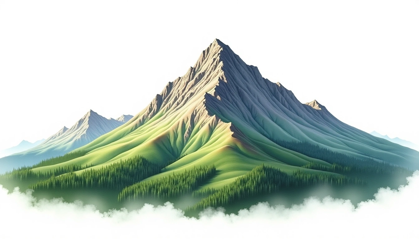 Mount Marcy — 1,629m — United States — watercolor illustration