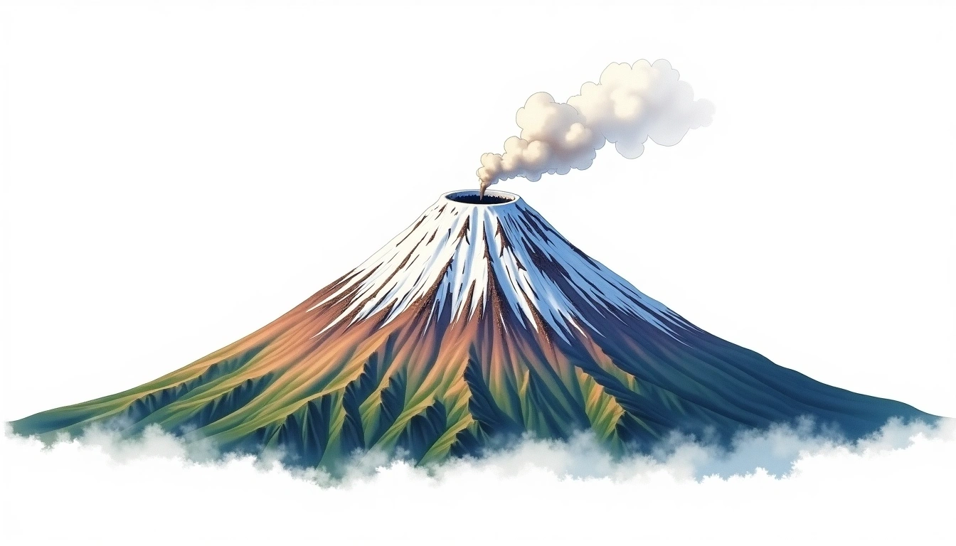 Mount Morning — 2,723m — Antarctica — watercolor illustration