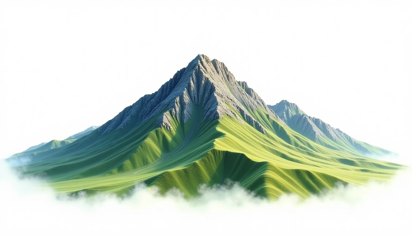 Mount Moroto — 3,083m — Uganda — watercolor illustration