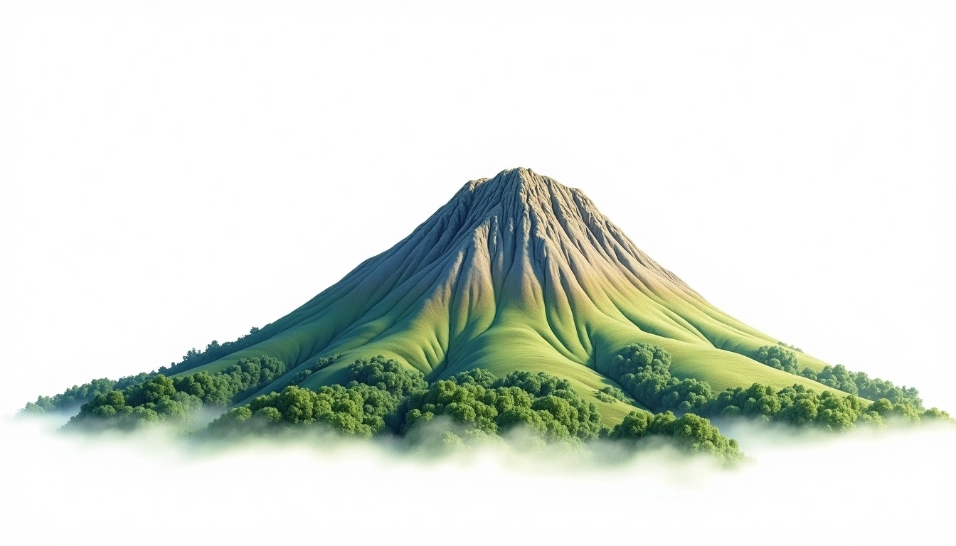 Mount Namuli — 2,419m — Mozambique — watercolor illustration