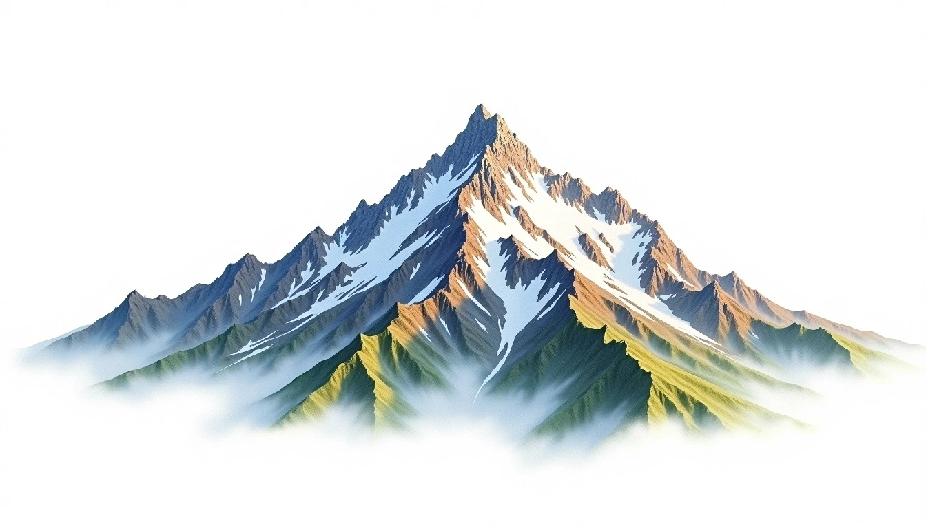 Mount of the Holy Cross — 4,269m — United States — watercolor illustration