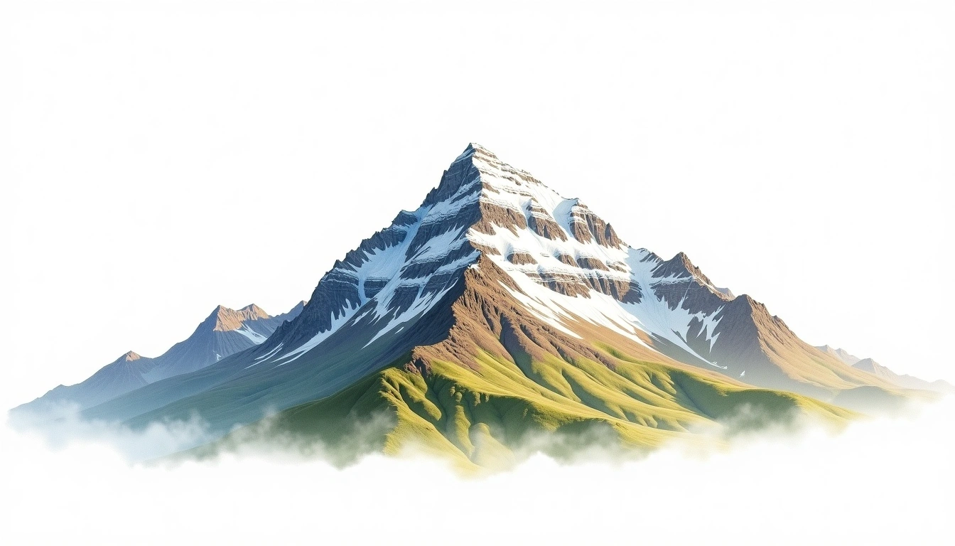 Mount Oxford — 4,315m — United States — watercolor illustration