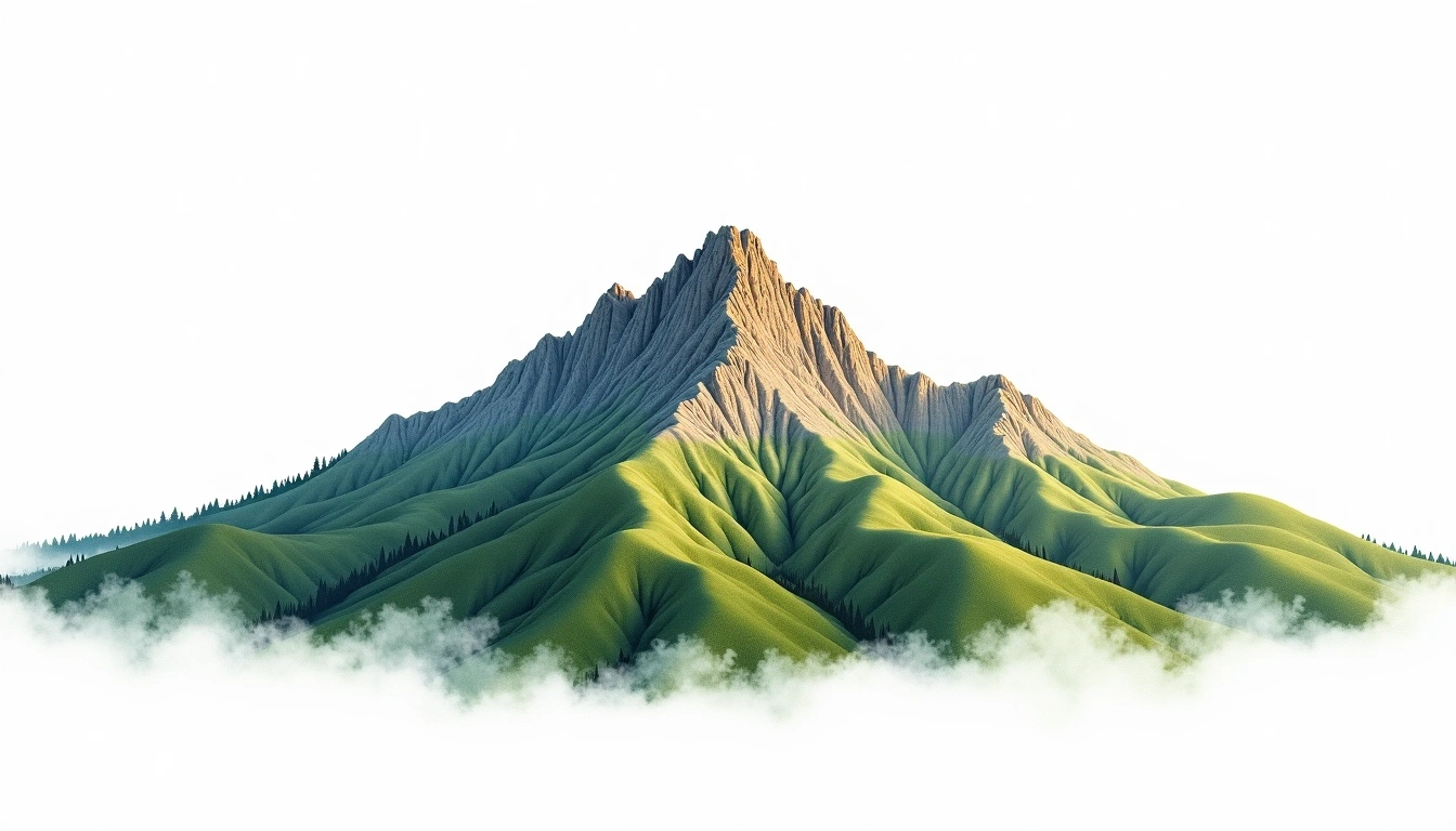 Mount Parnassus — 2,457m — Greece — watercolor illustration