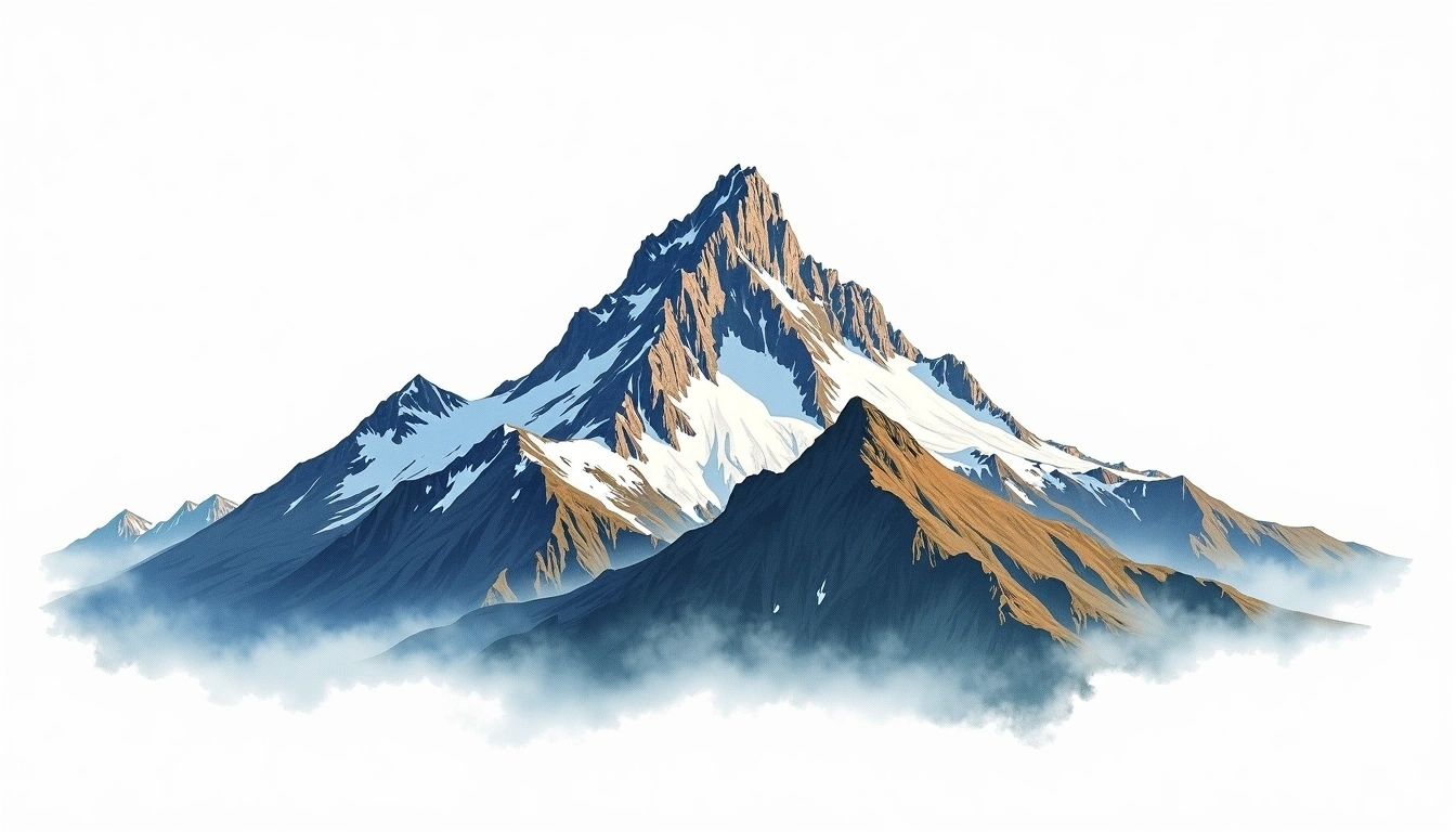 Mount Pavlof — 2,519m — United States — watercolor illustration