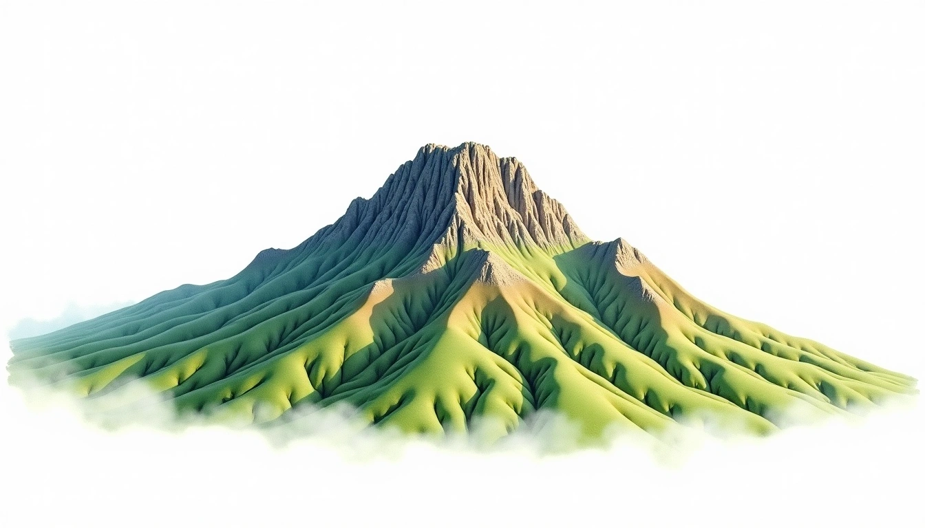 Mount Pierce — 1,312m — United States — watercolor illustration