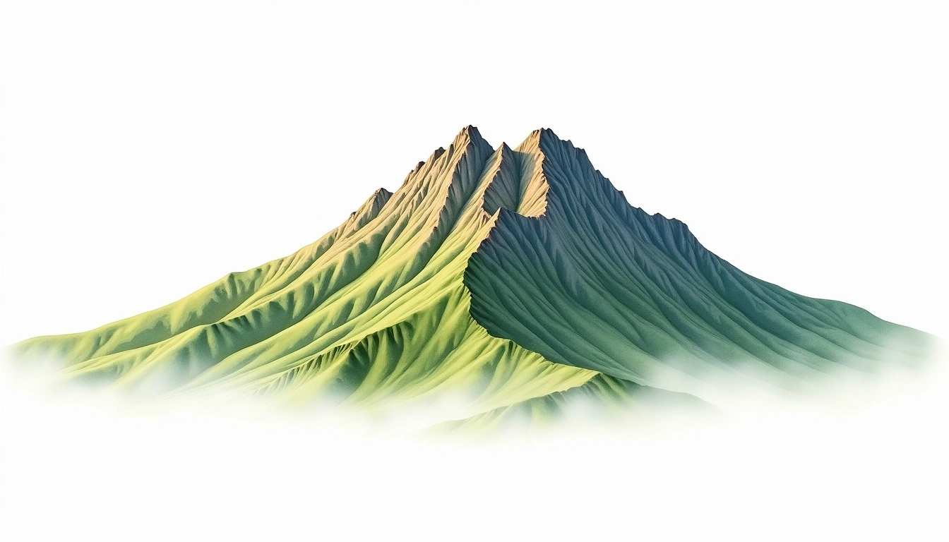 Mount Redfield — 1,399m — United States — watercolor illustration