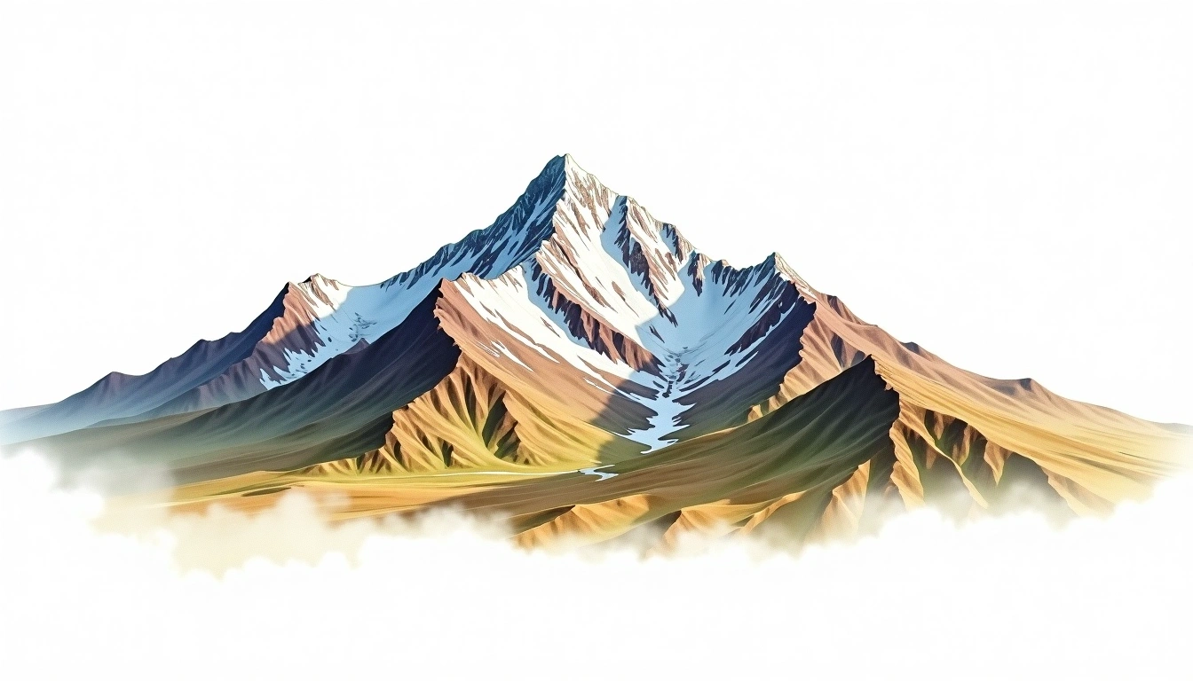 Mount Sill — 4,317m — United States — watercolor illustration