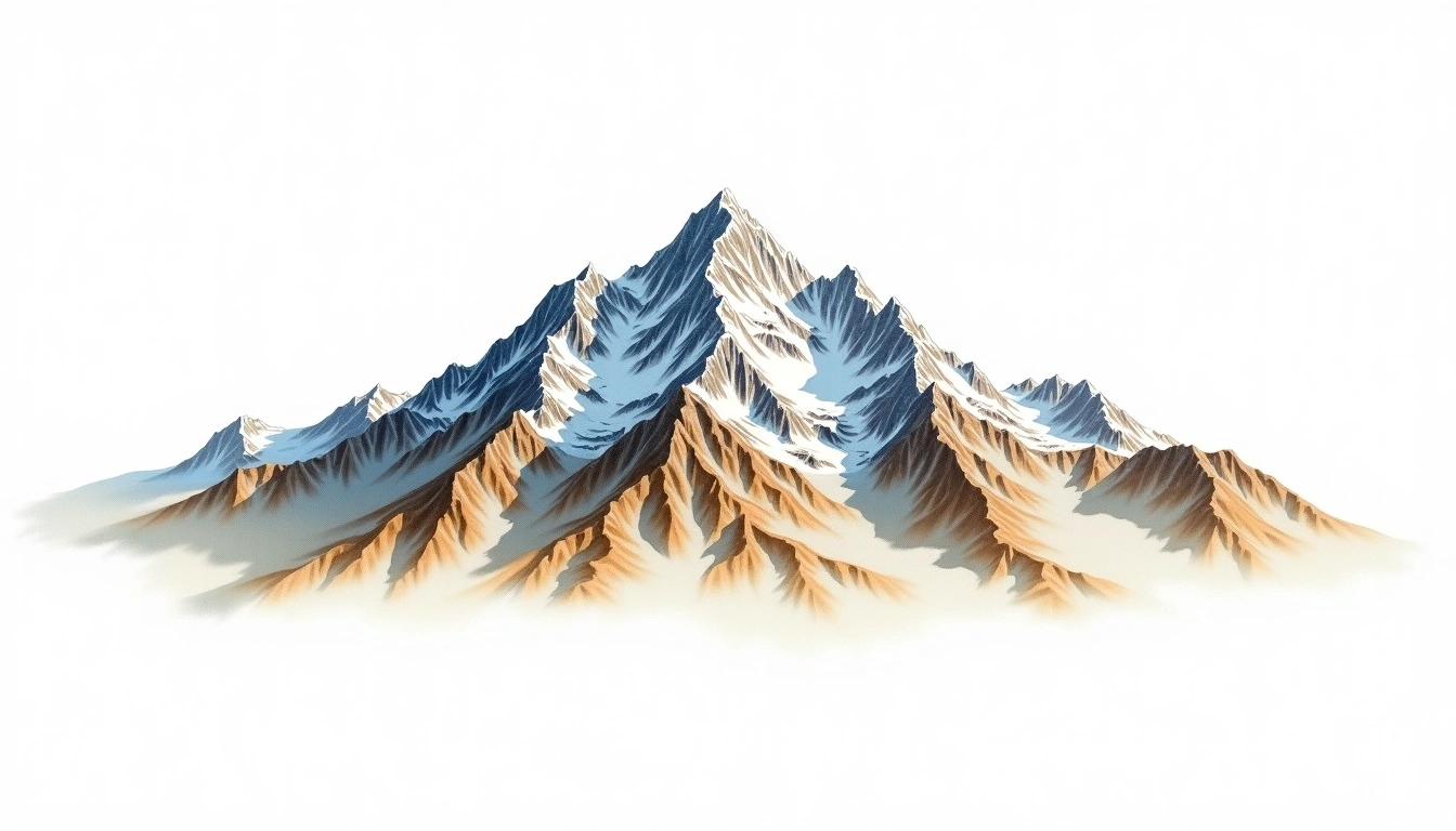 Mount Silverthrone — 4,049m — United States — watercolor illustration