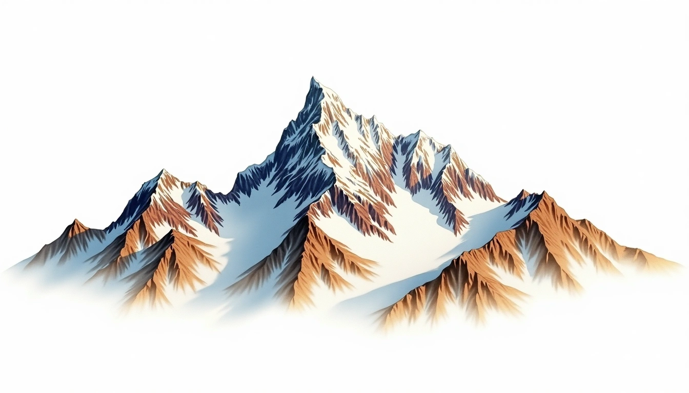 Mount Sneffels — 4,315m — United States — watercolor illustration