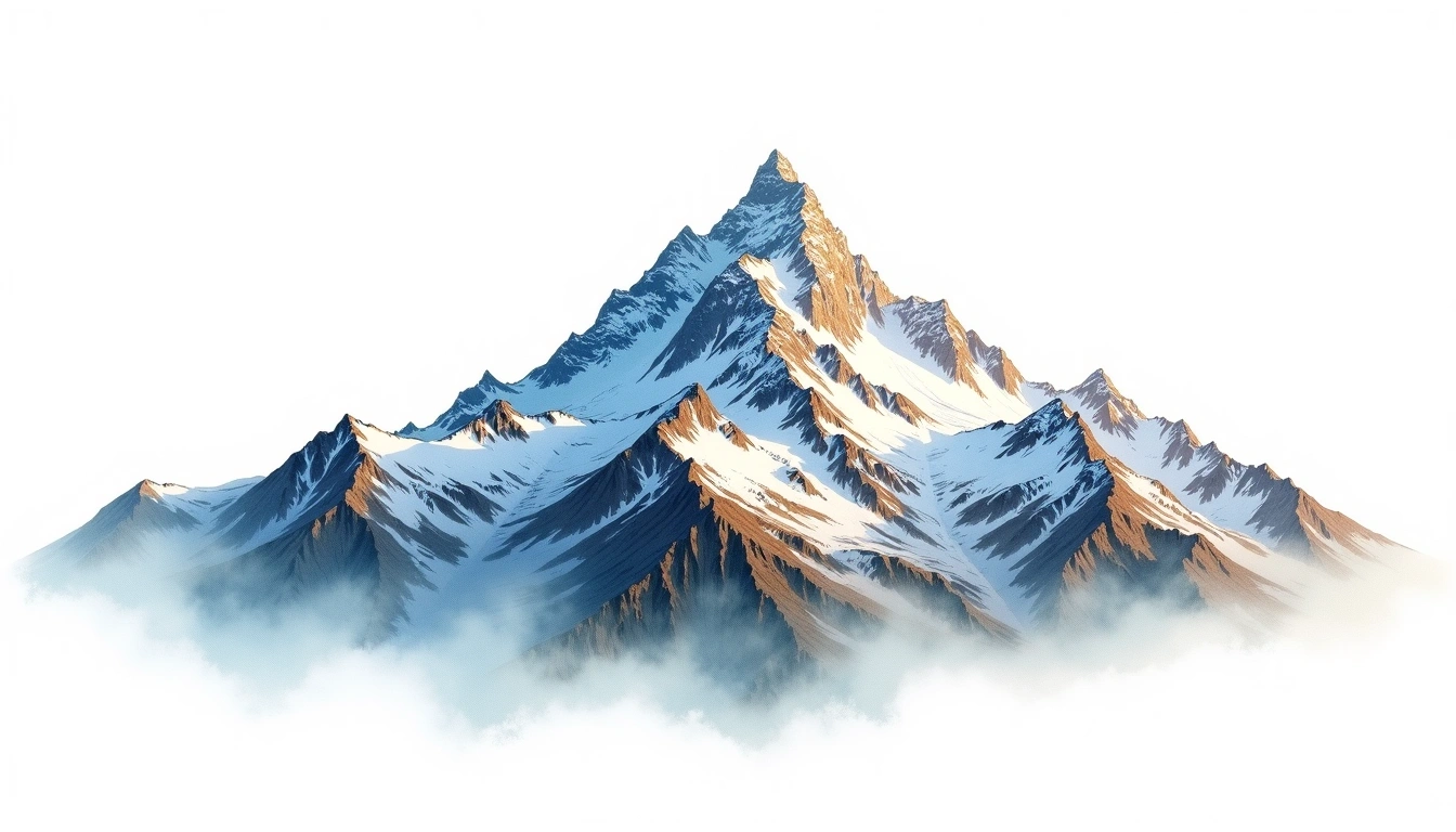 Mount Sniktau — 4,195m — United States — watercolor illustration