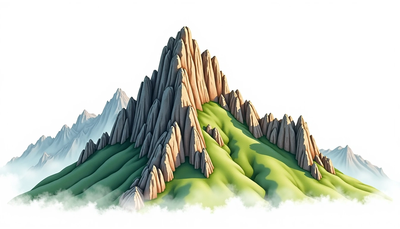 Mount Sunflower — 1,231m — United States — watercolor illustration