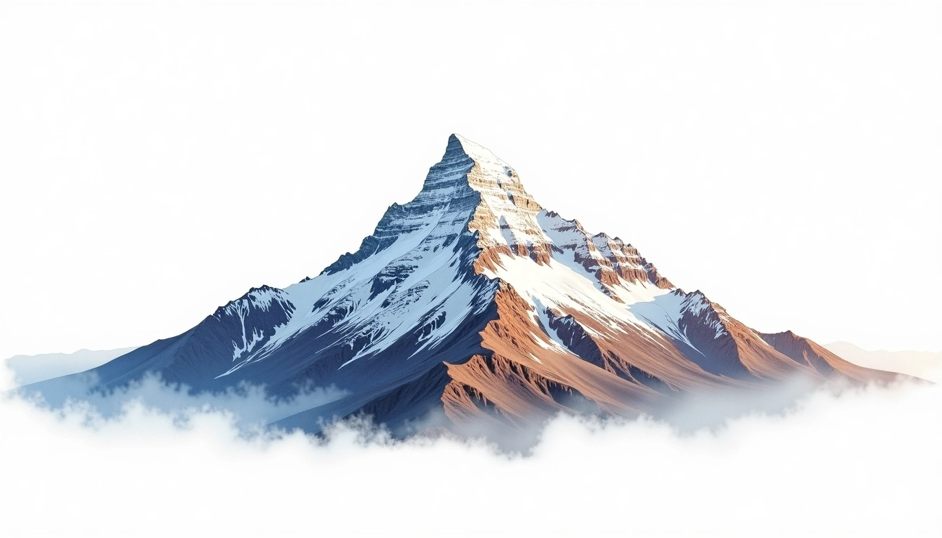 Mount Wilson — 4,342m — United States — watercolor illustration
