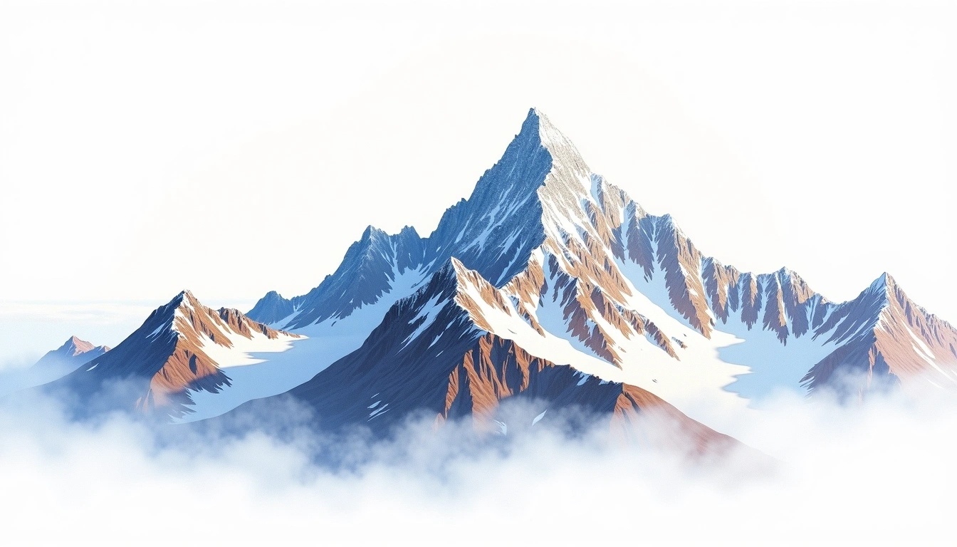 Muchu Chhish — 7,453m — Pakistan — watercolor illustration