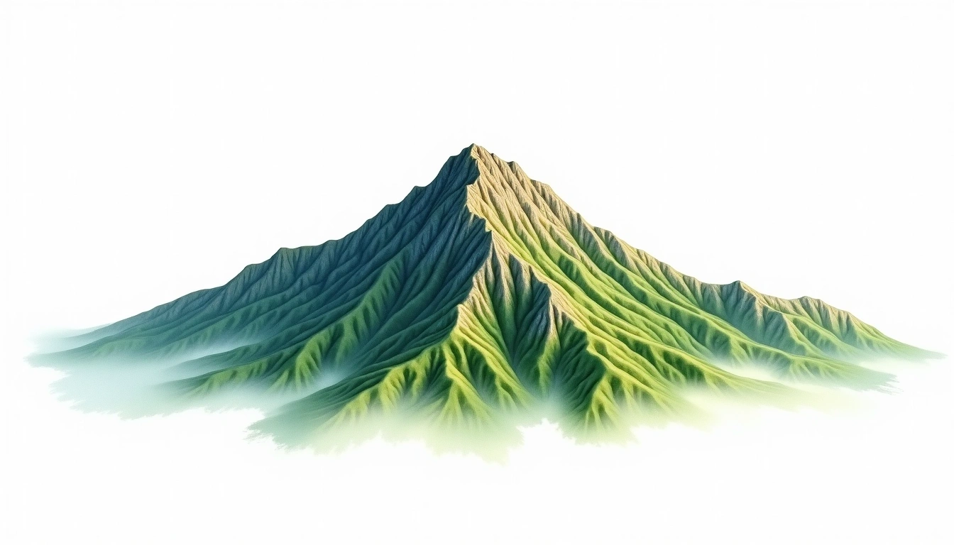 Muhaksan — 761m — South Korea — watercolor illustration