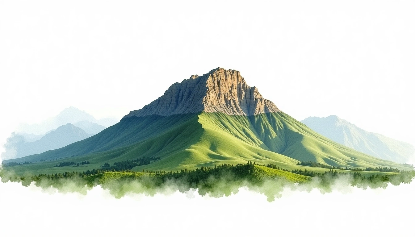 Mullayanagiri — 1,930m — India — watercolor illustration