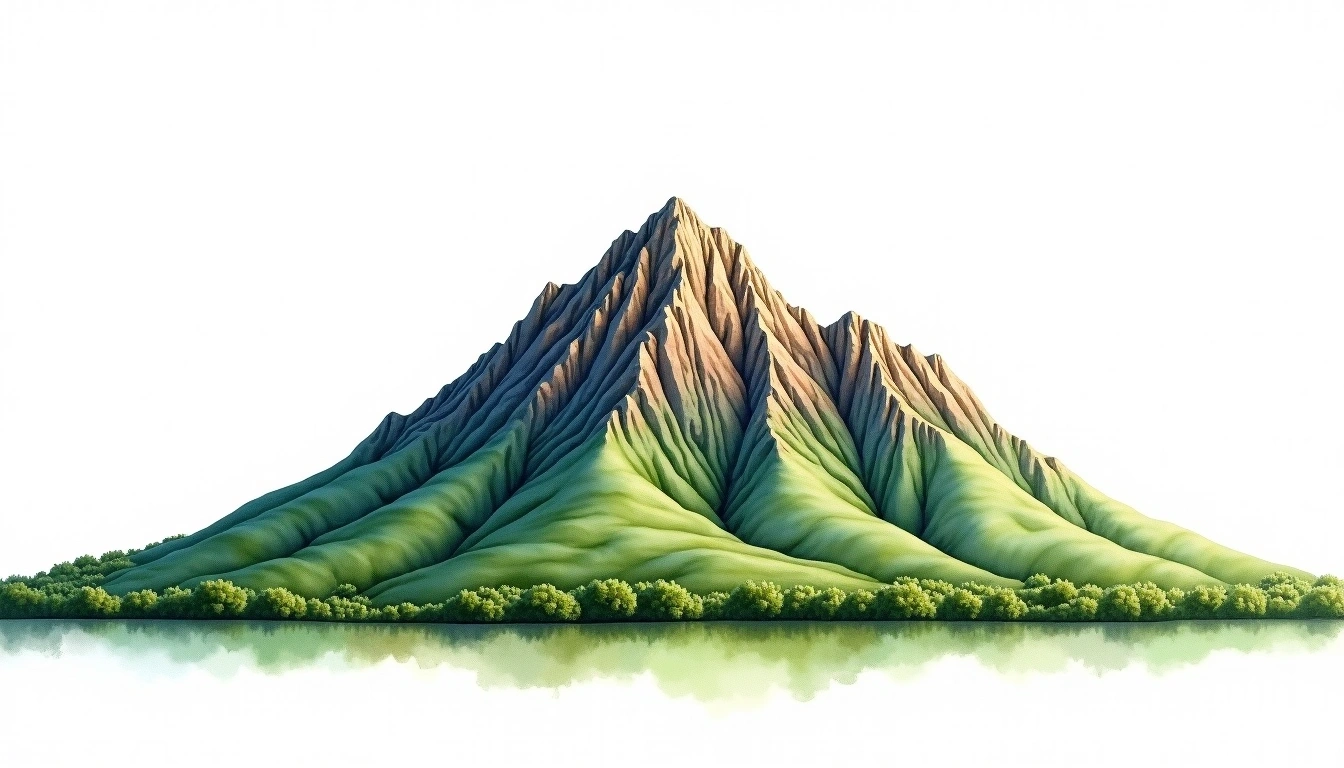 Mwanihana — 2,576m — Tanzania — watercolor illustration