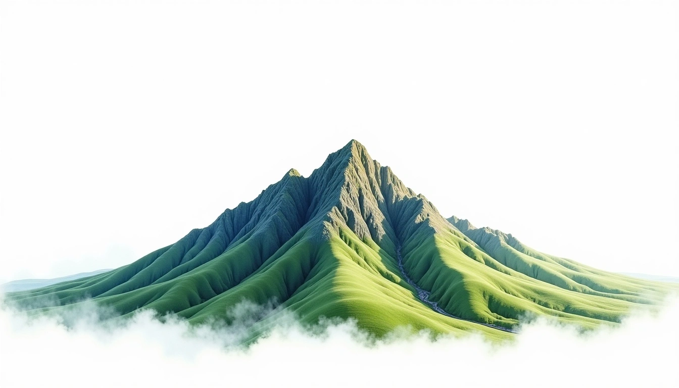 Myeongjisan — 1,267m — South Korea — watercolor illustration