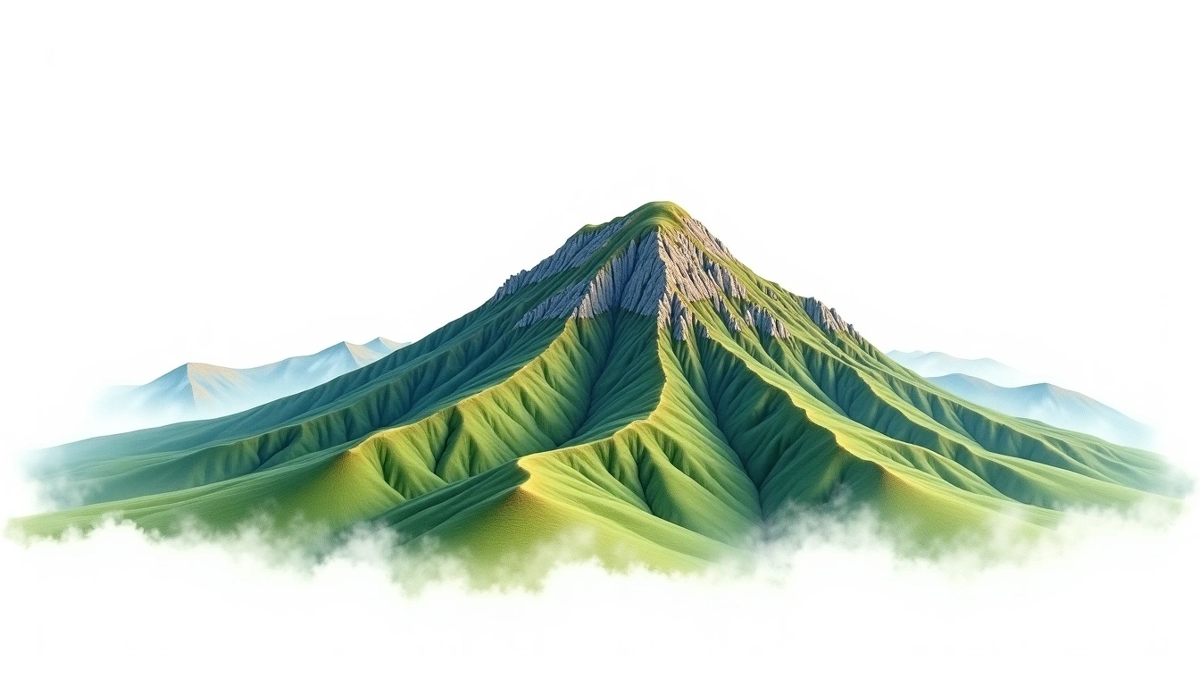 Naeyeonsan — 930m — South Korea — watercolor illustration