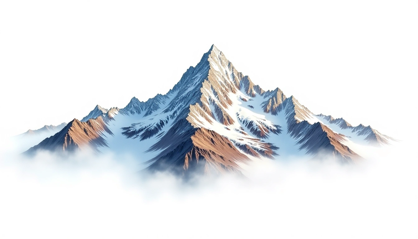 Namcha Barwa — 7,782m — China — watercolor illustration