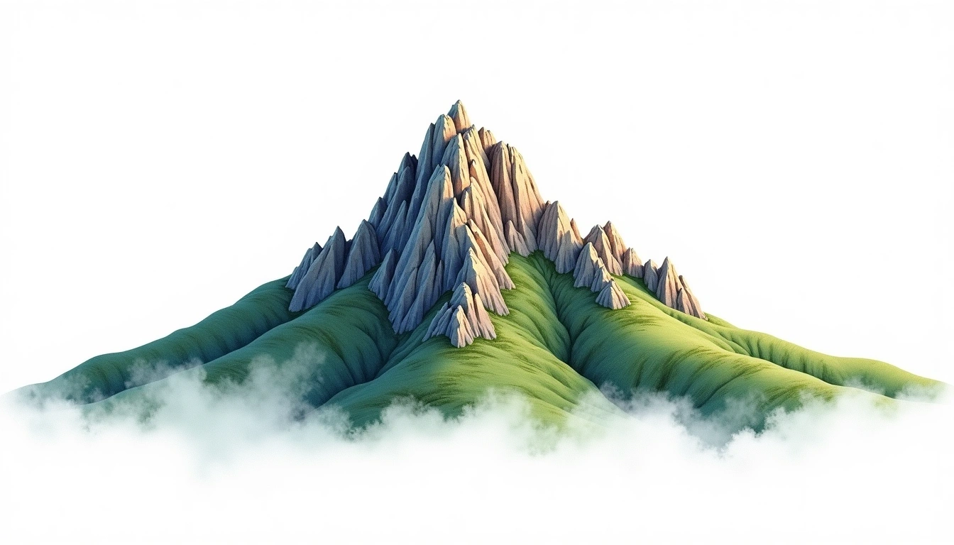 Namsan — 262m — South Korea — watercolor illustration