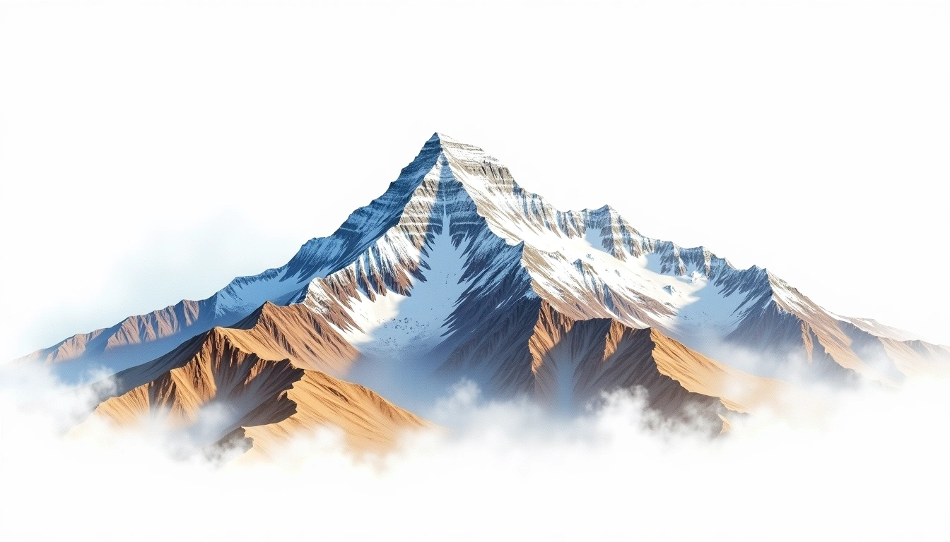 Nanda Devi — 7,816m — India — watercolor illustration
