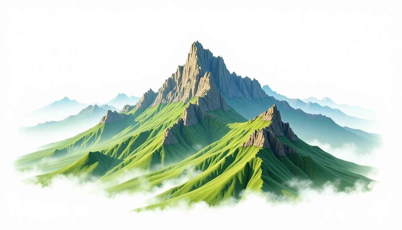 Nanhu Dongfeng — 3,468m — Taiwan — watercolor illustration