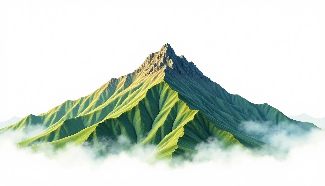 Nanhua Shan — 3,184m — Taiwan — watercolor illustration