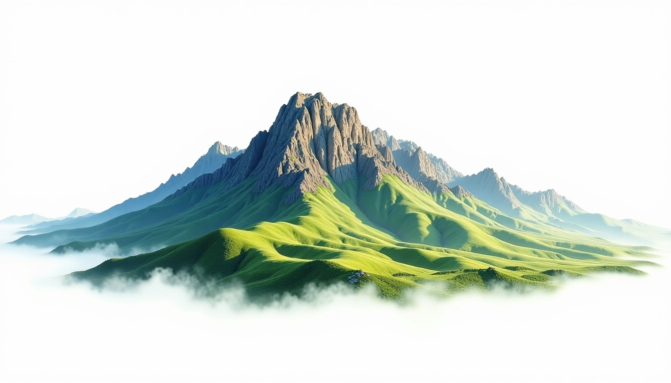 Nanshuangtou Shan — 3,356m — Taiwan — watercolor illustration