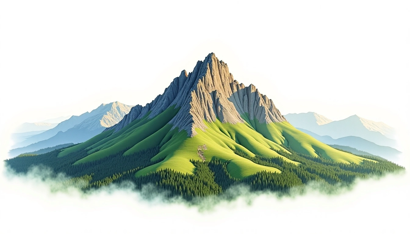 Naude's Nek Pass — 2,589m — South Africa — watercolor illustration