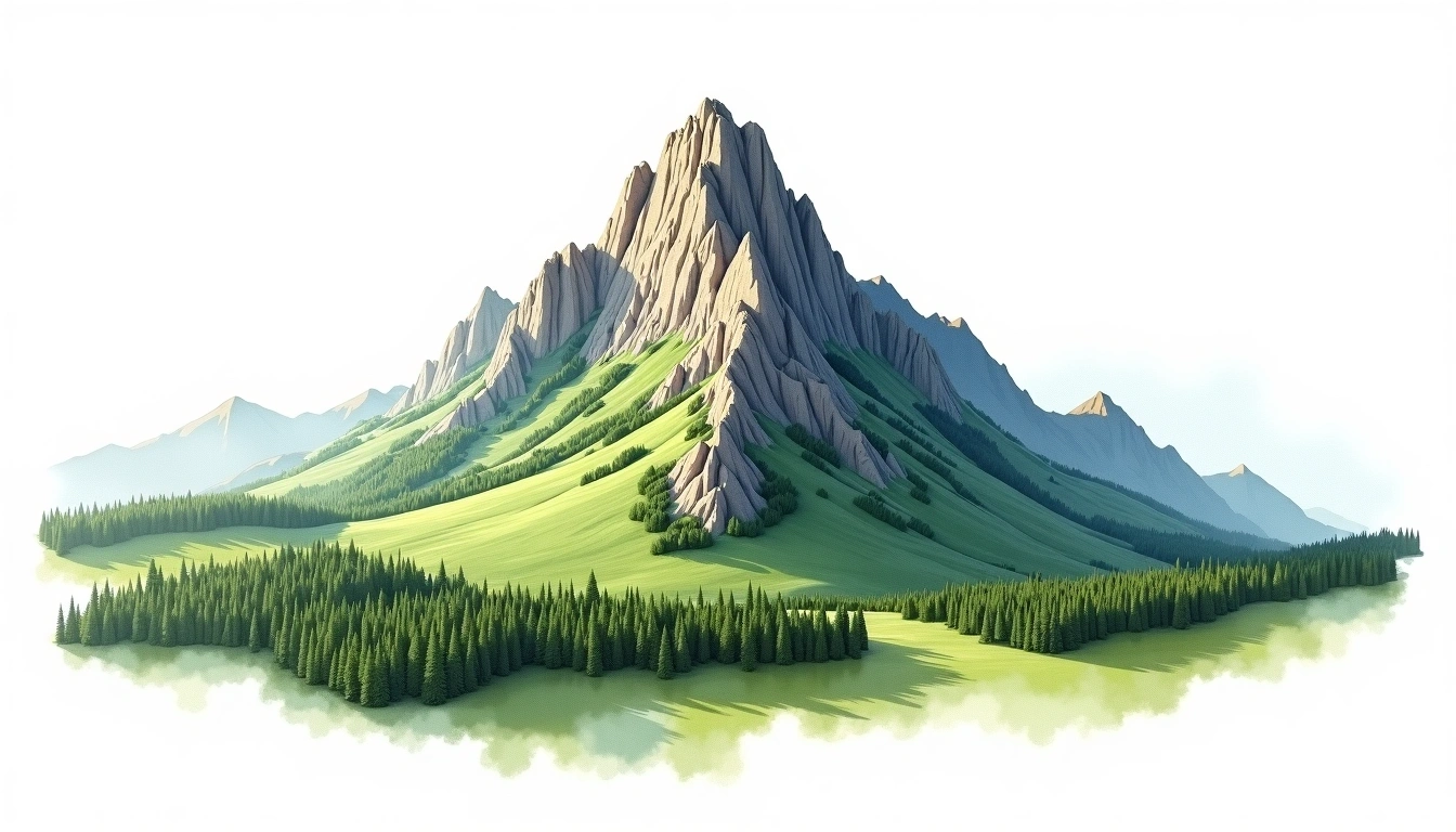 Negoiu — 2,535m — Romania — watercolor illustration