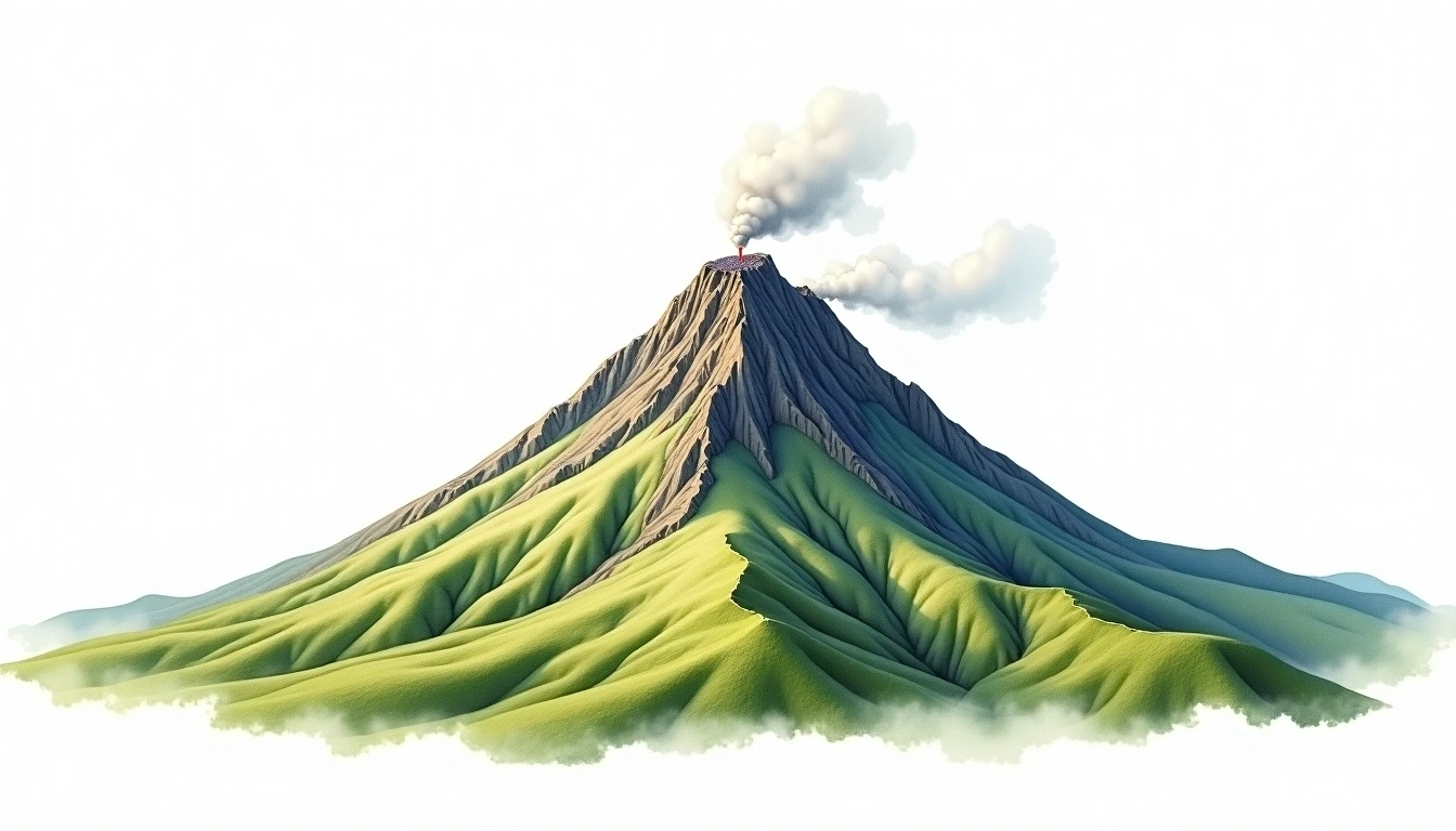 Nemrut Dagi — 3,050m — Turkey — watercolor illustration