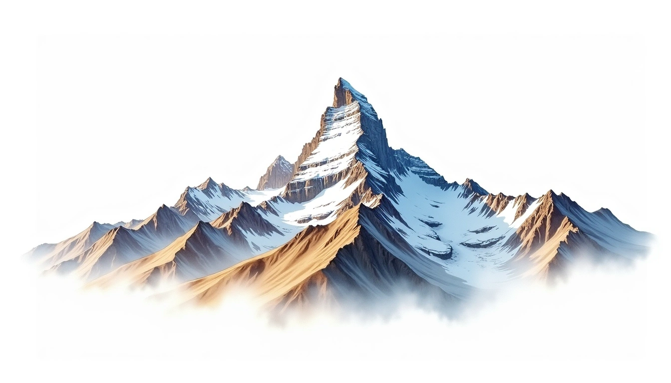 Nesthorn — 3,822m — Switzerland — watercolor illustration