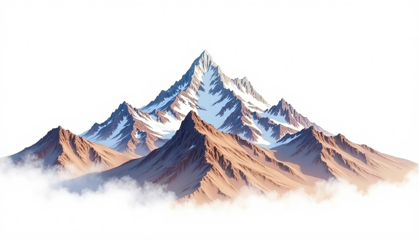 Nevado Caraz — 5,990m — Peru — watercolor illustration
