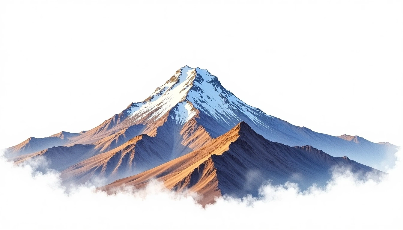 Nevado Chacaltaya — 5,421m — Bolivia — watercolor illustration