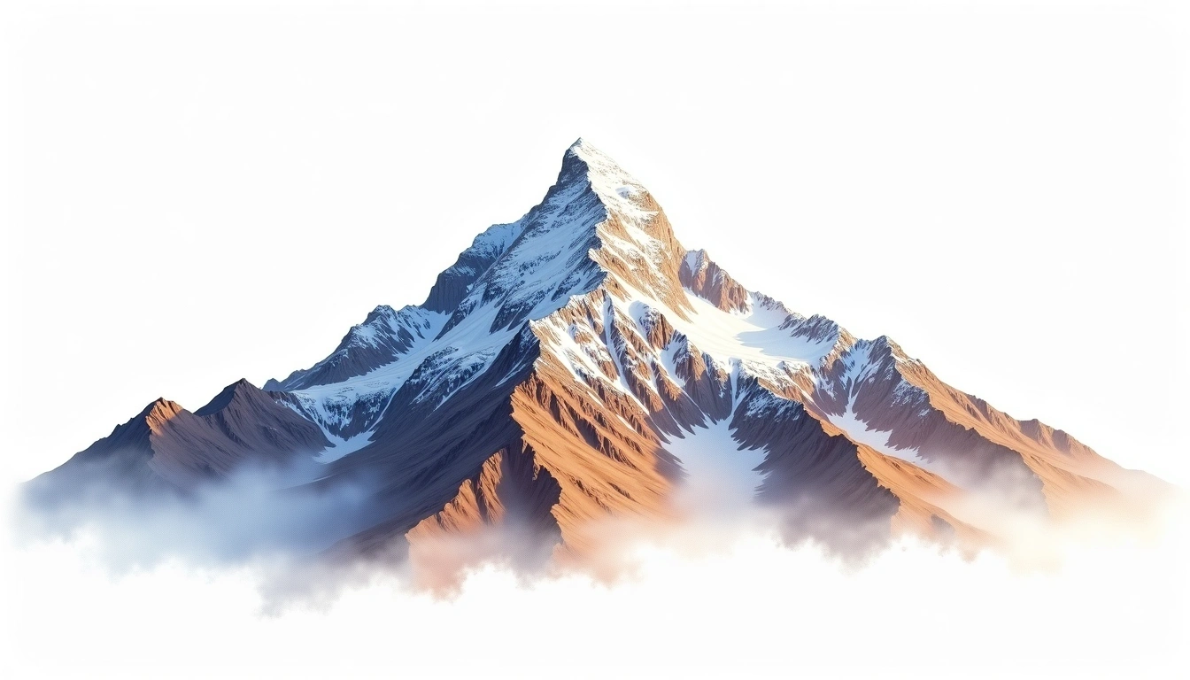 Nevado Chachacomani — 6,074m — Bolivia — watercolor illustration