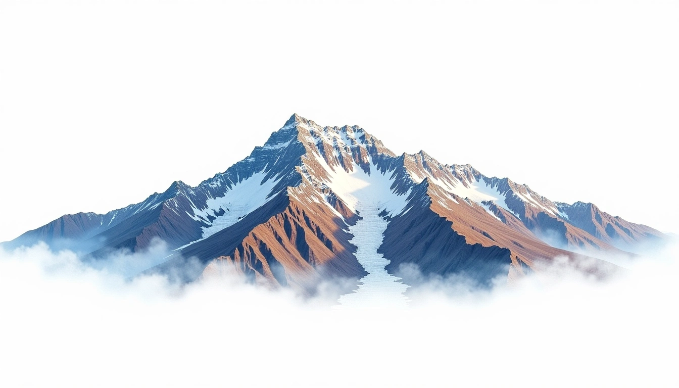 Nevado Chopicalqui Sur — 6,200m — Peru — watercolor illustration